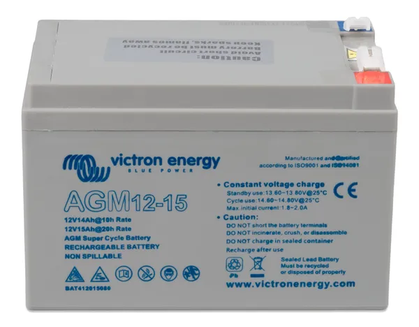 12V/15AhAGMSuperCycleBatt(6.3x0.8) - imagine 4