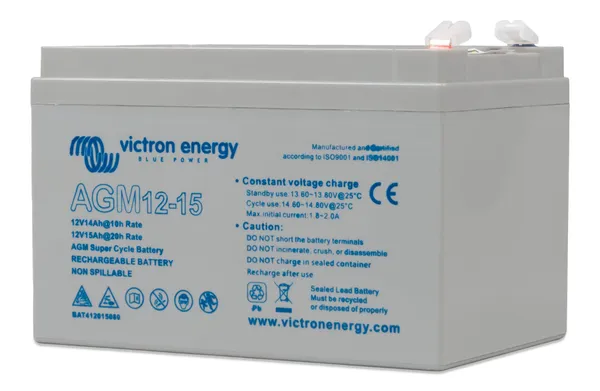 12V/15AhAGMSuperCycleBatt(6.3x0.8) - imagine 1