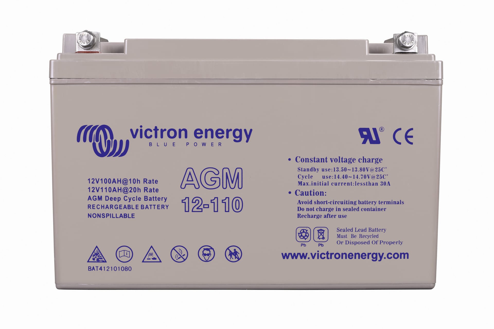 12V/110Ah AGM Deep Cycle Batt. (M8)