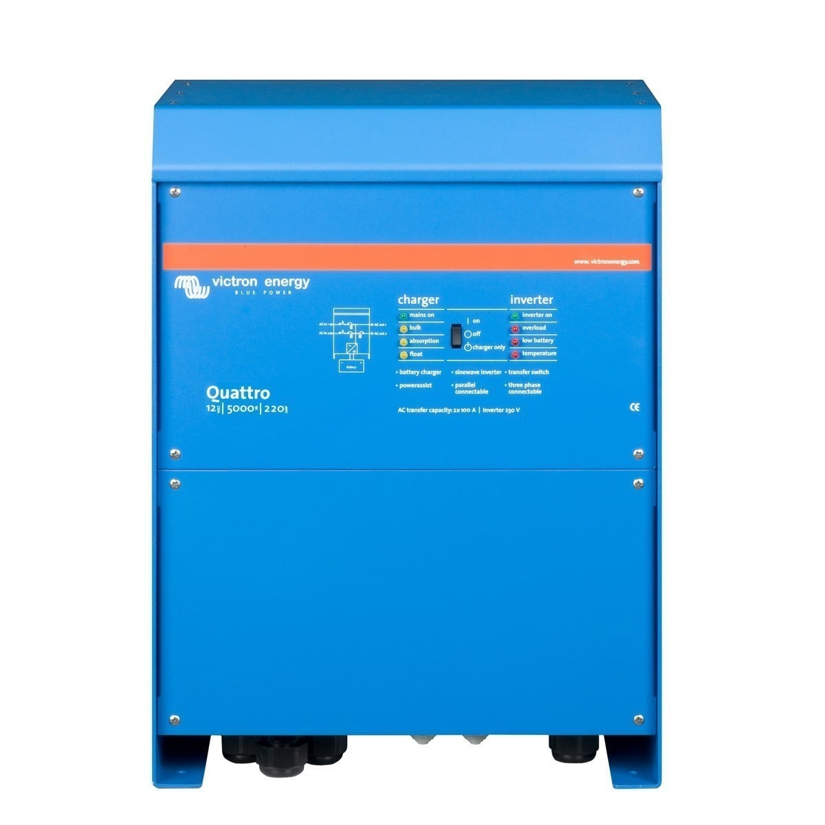 Invertor Victron Energy cu functii multiple Quattro 12V/5000/220-100/100